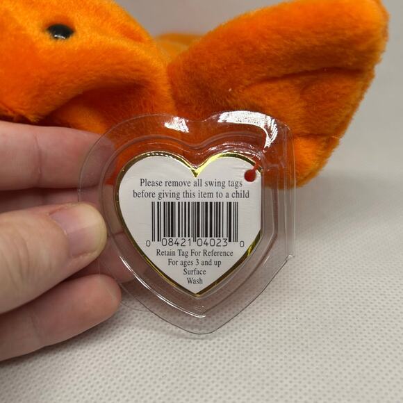 TY BEANIE BABIES GOLDIE the GOLDFISH 1993 Plush Stuffed Animal & Card - Picture 8 of 8